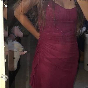 Magenta floor length dress